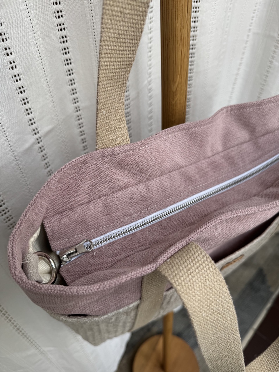 torba tote różowy - obrazek 2